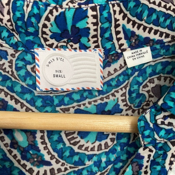 Anthropologie Postage Stampe • Striped Paisley Collared Lightweight Blouse - Picture 8 of 15